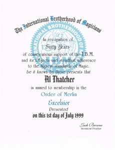 International Brotherhood of Magicians Order of Merlin Excelsior
